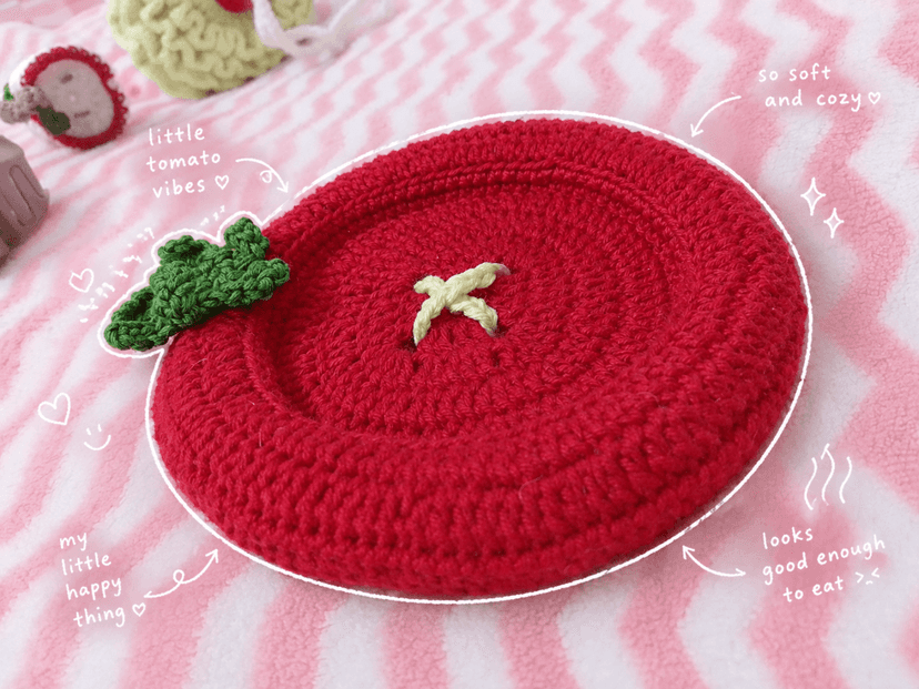 Tomato🍅 Butt⨷n Coaster⋆˚꩜。